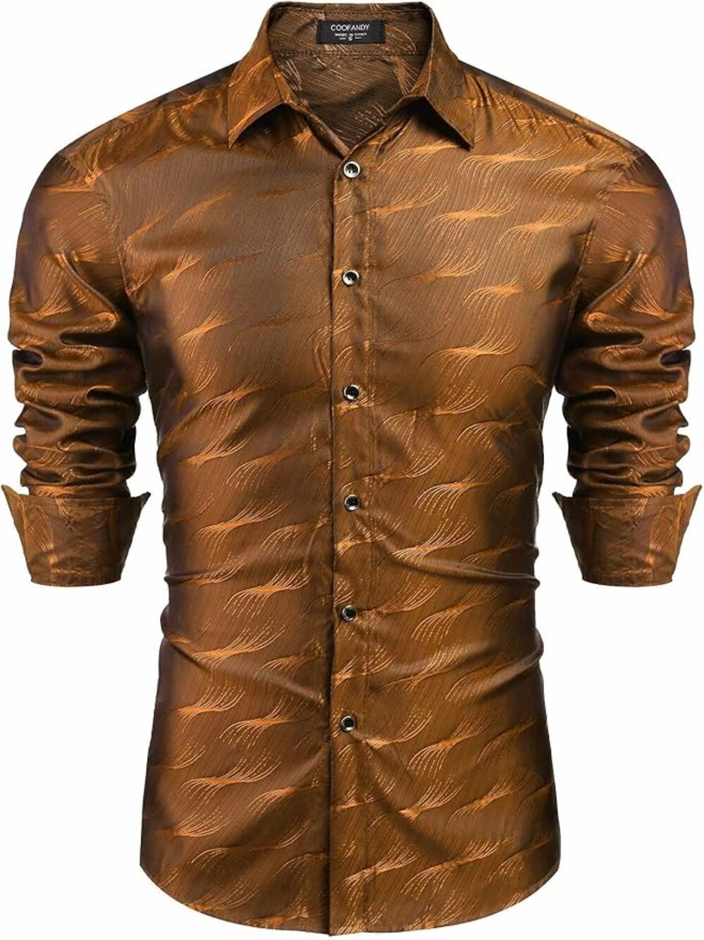 NEW*** Men's Gold Long Sleeve Button Down Size XL